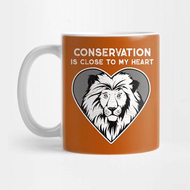 Lion Conservation Heart by Peppermint Narwhal